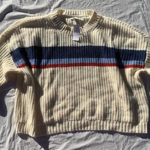 American Eagle Women's Creme Crewneck Sweater